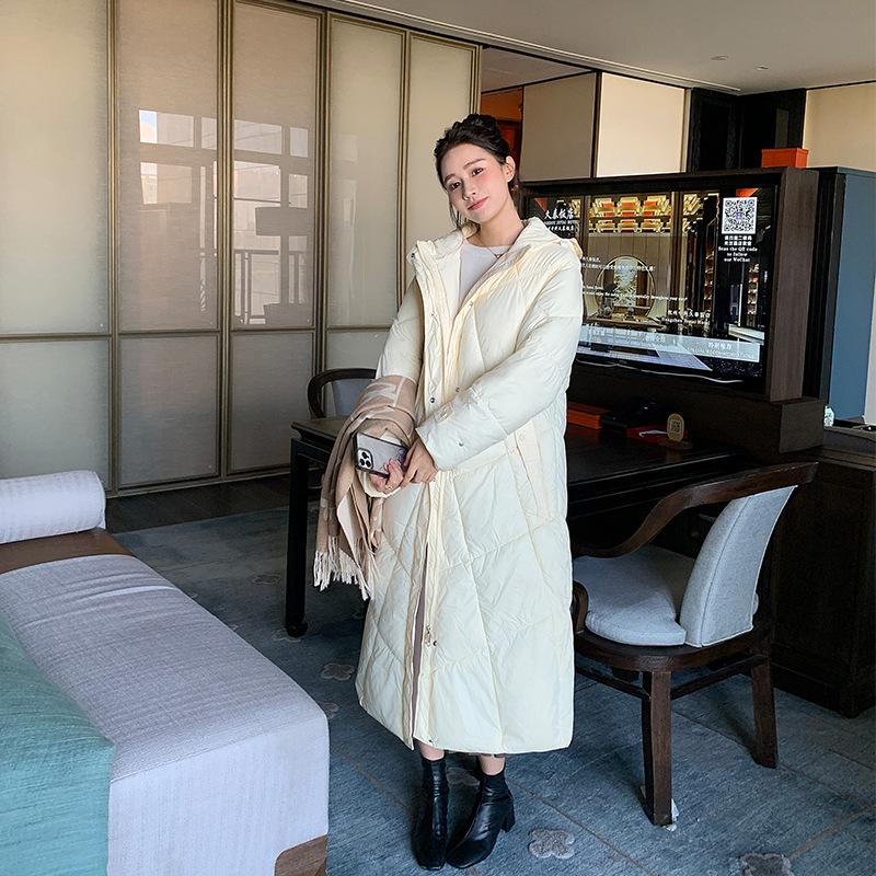 Новое большого размера Толстушка Женское зимнее средней длины хлопковое пальто Утолщенное Холодостойкое Свободное пальто