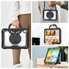 For iPad (2025)/iPad 10.9 (2022) Kickstand Case PC+Silicone Tablet Cover with Shoulder Strap