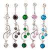 Сексуальное блестящее кольцо с кубическим цирконием, мотаться в бикини, ювелирные изделия, кольцо со штангой в пупке и пупке