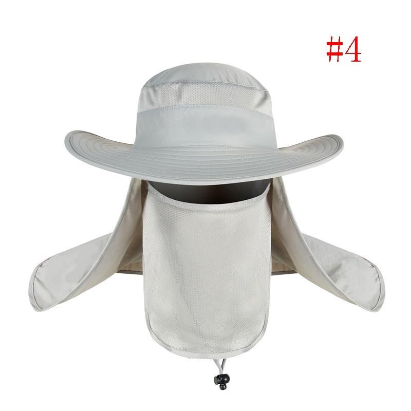 Unisex Outdoor Sport Fishing Hiking Hat UV Protection Face Neck Flap Sun Cap Waterproof and Quick-drying Fisherman Fishing Hats