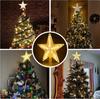 15/19/23cm Christmas Tree Top Star Light LED Glowing Star Lamp Xmas Tree Decoration Home Party Supplies Navidad New Year Gift