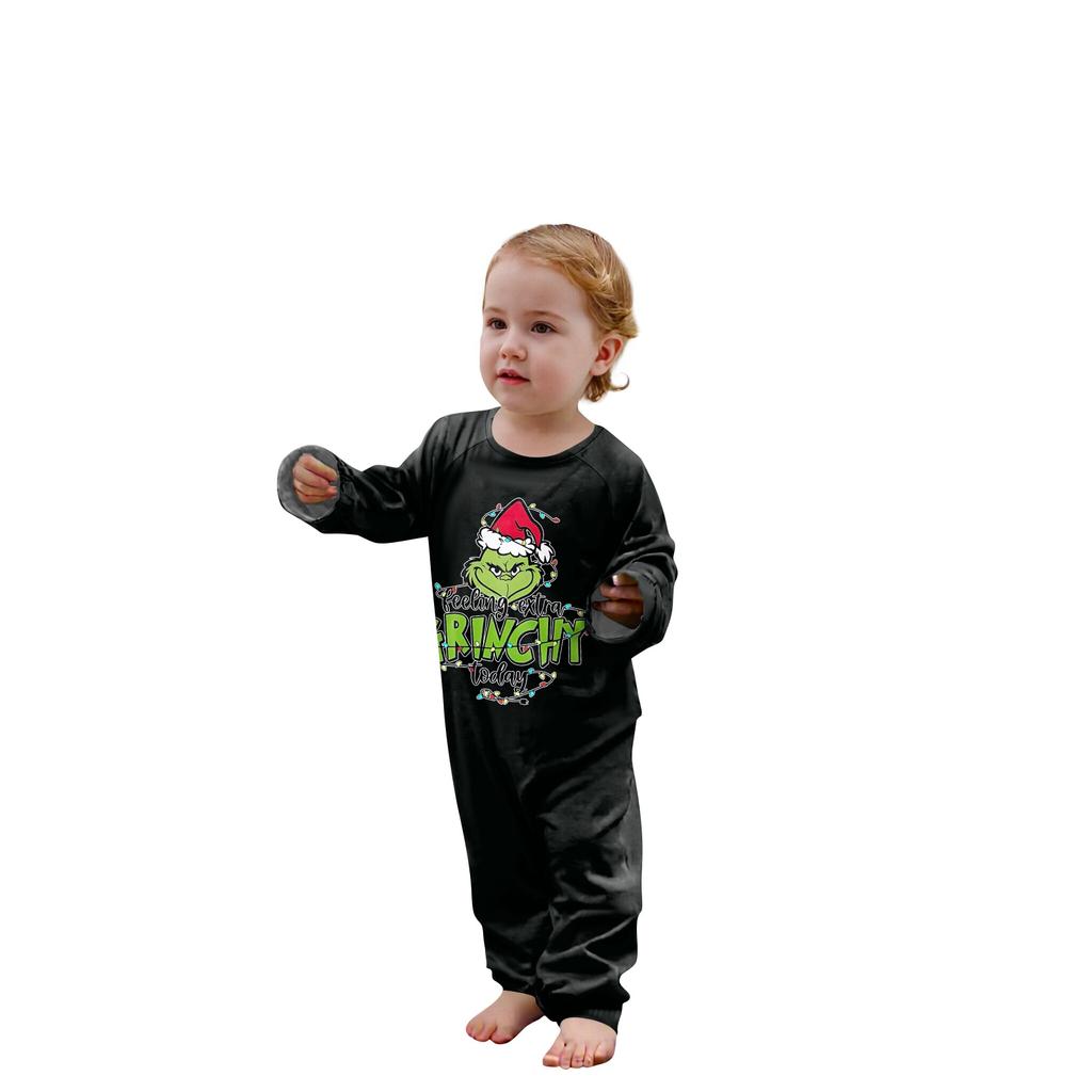 Комплект из топа и брюк с рождественскими принтами для всей семьи Одинаковые комплекты для всей семьи