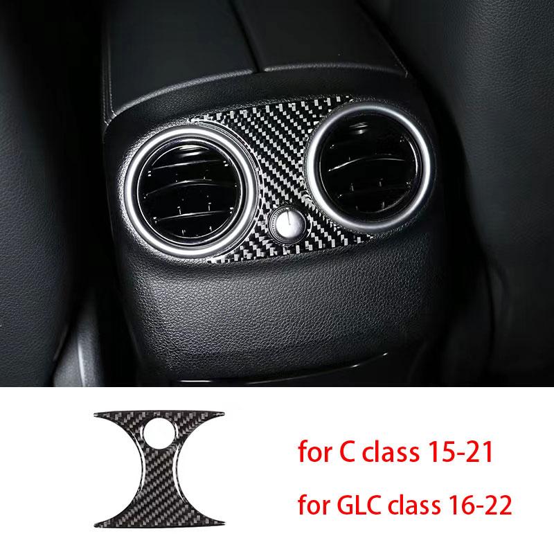 Для Mercedes Benz C GLC Class W205 X253 из настоящего углеродного волокна, аксессуары для интерьера автомобиля, украшение с центральным управлением