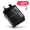 3.1A 4 порта EU/US Plug USB зарядное устройство для быстрой зарядки QC 3.0 зарядное устройство для телефона iPhone Samsung Xiaomi зарядный адаптер