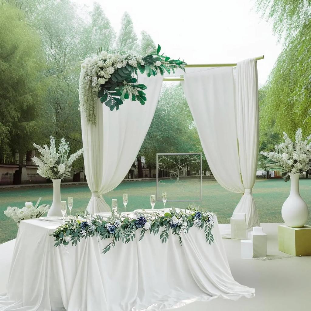 Artificial Flower Garlands for Table Runner Eucalyptus Sweetheart Table Centerpieces for Backdrop Boho Wedding Decoration