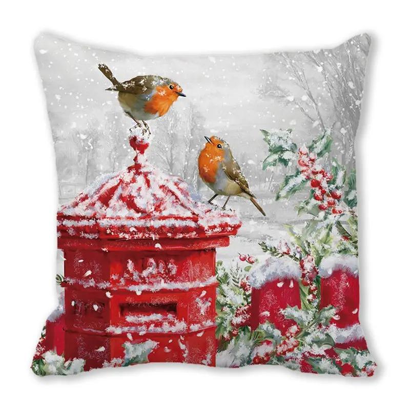 Наволочки с рождественской тематикой Аксессуары для автомобиля Офис Санта-Клаус Гостиная Диван Домашние наволочки