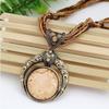 Vintage Bohemian Necklace Alloy Round Pendant Necklace New Pendant Necklace
