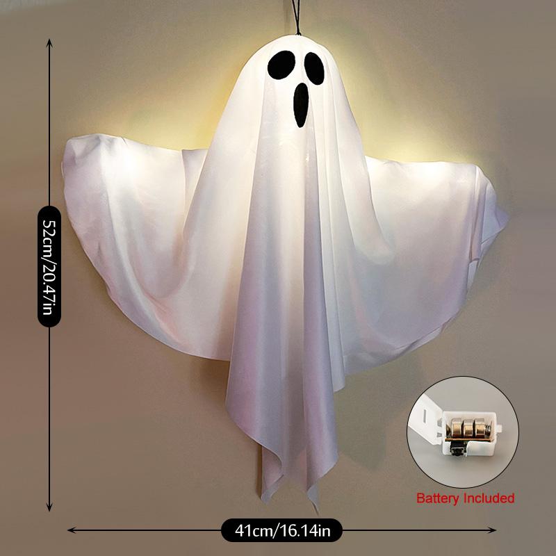 Halloween Party LED Glow Ghost Home Indoor Outdoor Decoration Supplies Haunted House Bar Hanging Horror Props with Lights