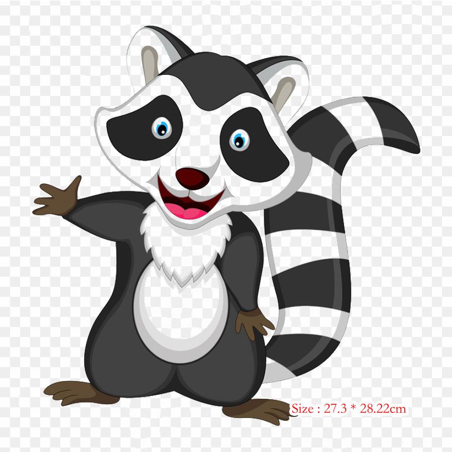 Милый енот, енот, белка, термопереносная печать, виниловые нашивки, наклейки для одежды, аппликации «сделай сам», моющиеся нашивки