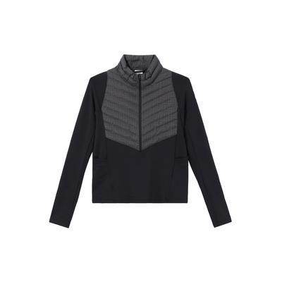 Спортивная куртка Therma-FIT с цветным блоком и логотипом, воротником-стойкой, женская куртка черного цвета DD6469-010