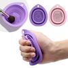 Foldable Makeup Brushes Cleaning Bowl Silicone Gel Cleaner Bowl Soft Cleaning Mat  Women