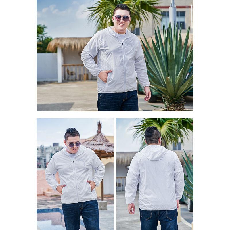 Летняя тонкая солнцезащитная одежда большого размера, мужская быстросохнущая солнцезащитная одежда больших размеров M-10XL