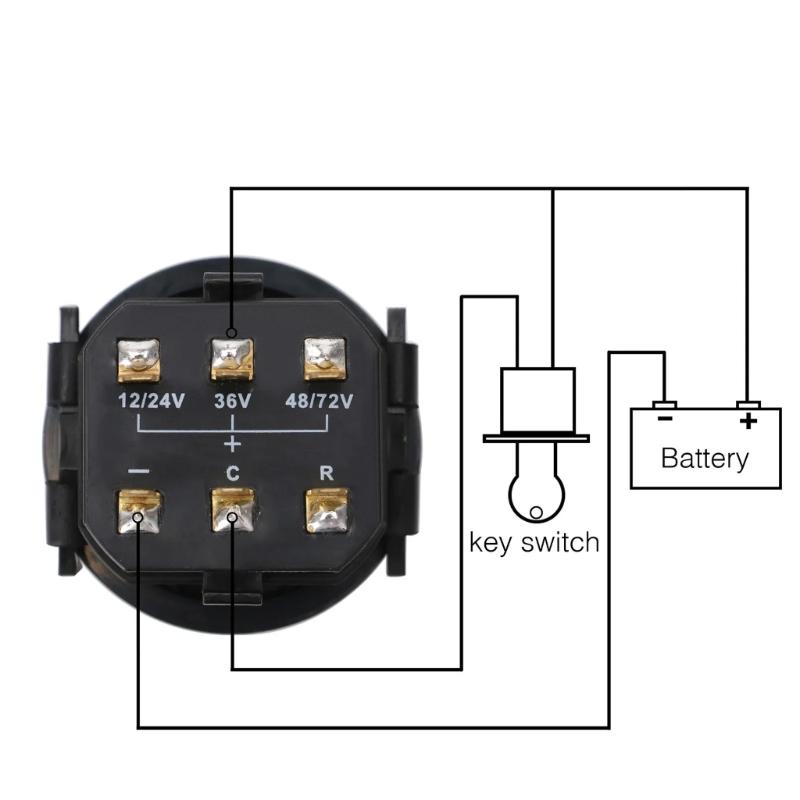 Multiple Voltage LCD Power Meter And Hour Counter For Industrial Vehicles Forklifts Boats Marine Equipment Golf Carts