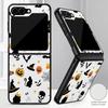 Чехол Halloween Ghost Pumpkin для Samsung Galaxy Z Flip 8 7 FE 6 5 4 Z Flip8 Flip7 Flip6 Flip5 Гибридная кожаная накладка Жесткий бампер из ПК