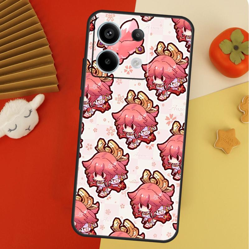 Yae Miko Genshin Impact Case For Xiaomi Redmi 12C 13C 14C 10C Redmi Note 14 Pro 13 12 11 9 10 9S 10S 11S 12S Cover