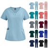 Женские хирургические костюмы высокого качества для медицинских сестер, комплекты: топ с коротким рукавом + брюки, униформа для салона красоты, стоматологической клиники, медсестры