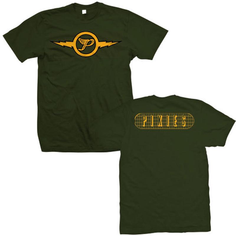 Pixies T Shirt Lightning Logo Mens Green New S Xl