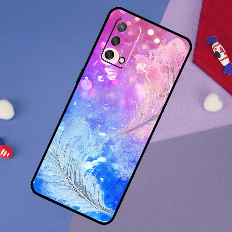 Чехол-перо для Oppo A78 A18 A38 A74 A94 A54 A58 A98 A80 A60 A40 A96 A76 A16 A15 A17 A57 A5 A6 Pro