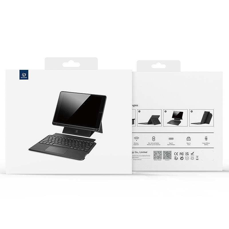Беспроводная Bluetooth-клавиатура и магнитный защитный чехол для iPad Pro 11 и Air 6 (2024).