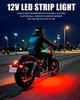 Светодиодная лента, для автомобилей, 12,6 дюйма (32 см), Подсветка для ног, Задний фонарь мотоцикла,