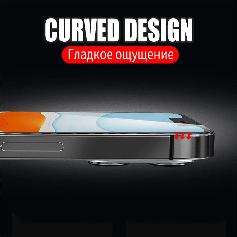 3Pcs 9H Hardness Tempered Glass For Apple iPhone 15 Pro Max Screen Protector For iPhone 12 13 Mini 14 Plus Clear Protective Film