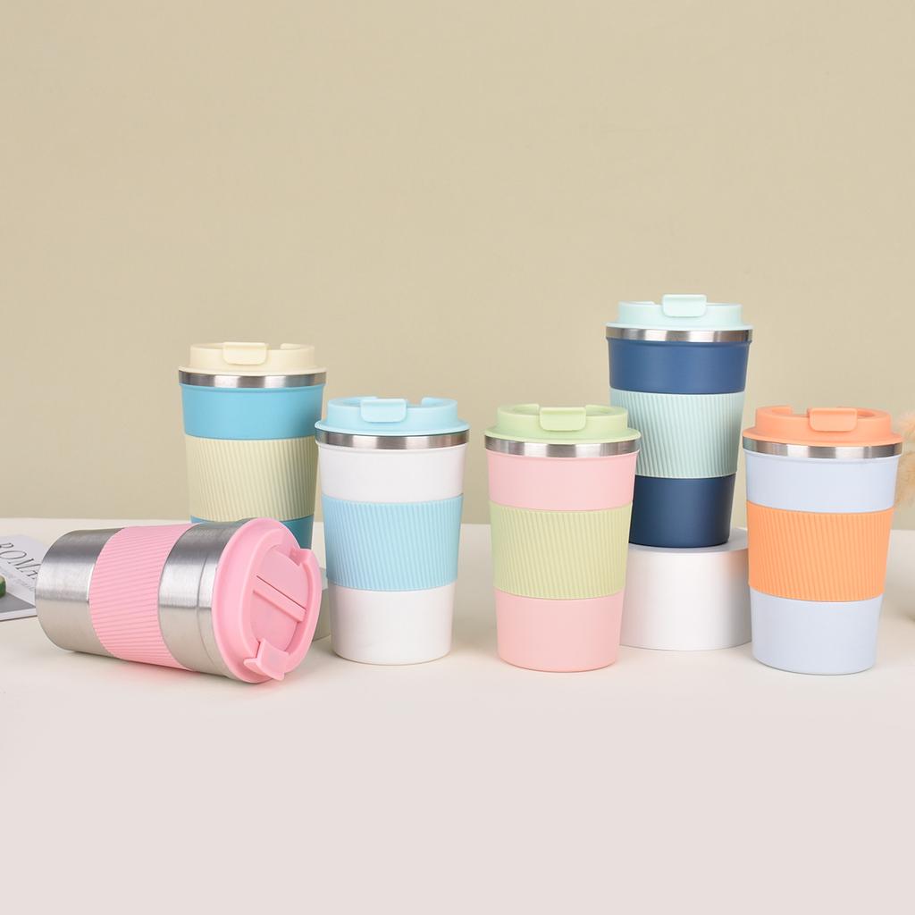 Latest Stainless Coffee Cup with Leather Case Double Insulated Cup Portable Business Office Gift Cup Durable Durable