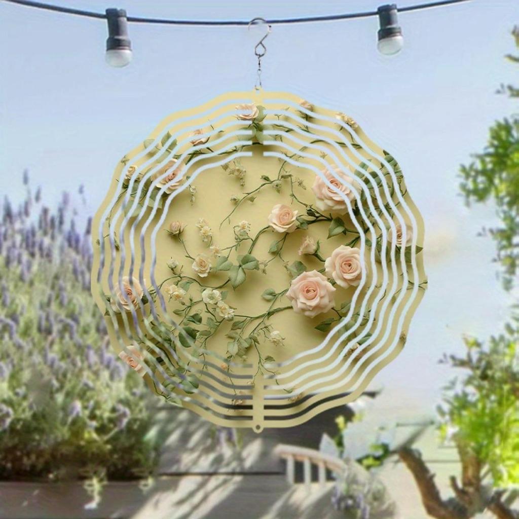 10-дюймовый металлический ветряной спиннер, художественный декор для сада, вращающийся на 360 градусов подвесной колокольчик для улицы на все сезоны, подарок для друзей и семьи