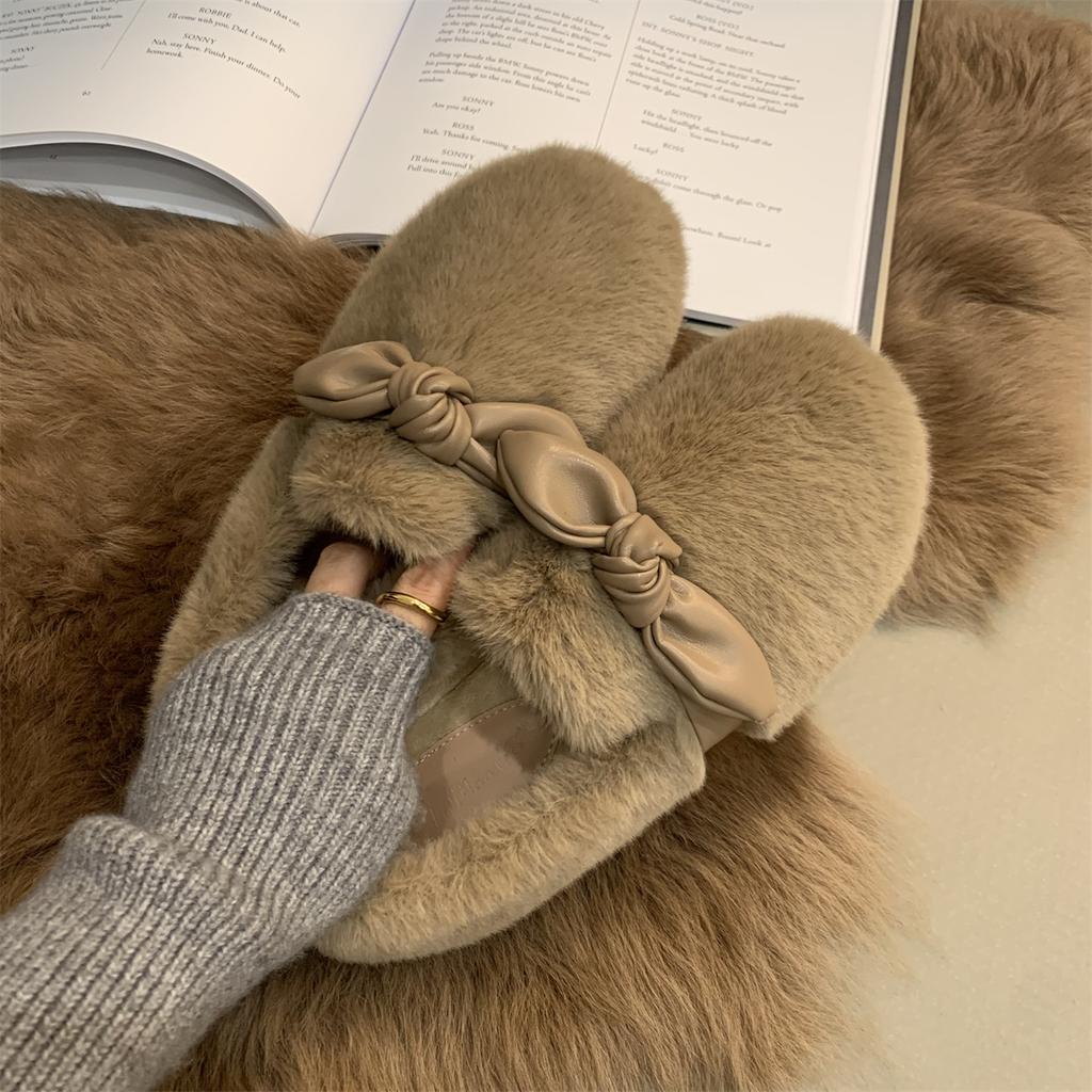 Модная женская обувь 2024 года, зимние новые повседневные мокасины без застежек, повседневные зимние туфли с круглым носком, на шнуровке, однотонные, с бантом