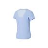 Li Ning Training Series Solid Color Round Neck Pullover Short Sleeve T-Shirt Women Tops Snow-Blue ATSSA12-3