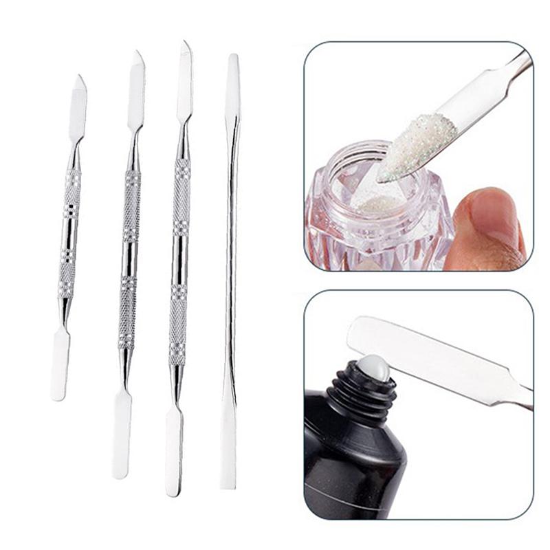 Nail Art Stirring Rod Gel Acrylic Bb Cream Mixing Stick Steel Spoon Spatula
