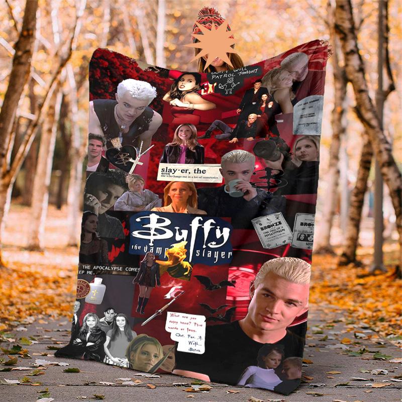 Фланелевое одеяло Баффи, мягкое, теплое, для всех сезонов, плед, дизайн для кемпинга, поездок на машине, походов, дивана, кровати, офиса, идеальный подарок для вечеринок