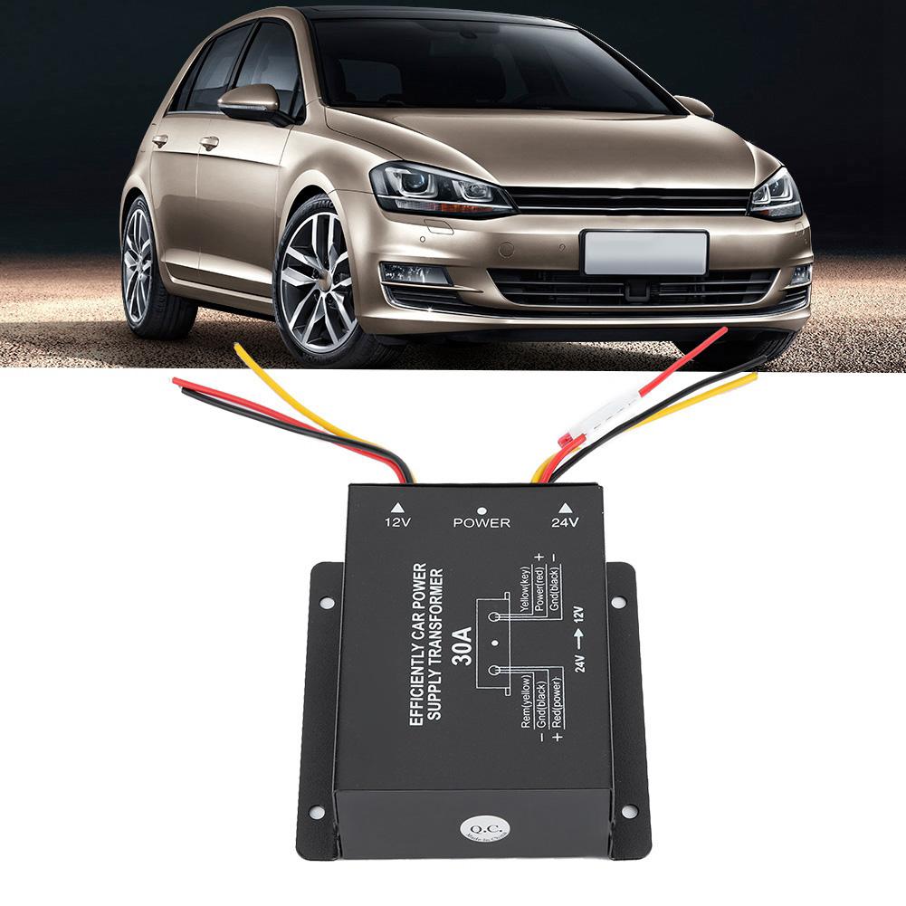 Автоматический преобразователь постоянного тока, инвертор, преобразователь постоянного тока 24 В в 12 В, автомобильный редуктор напряжения (30А)