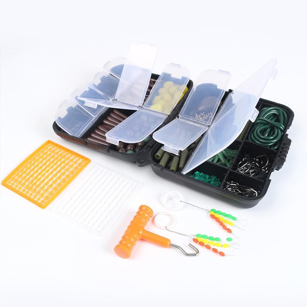 277Pcs/Set European-style Carp Fishing Accessories Kit Fishing Hook Block Bean Ring Fishing Gear Set
