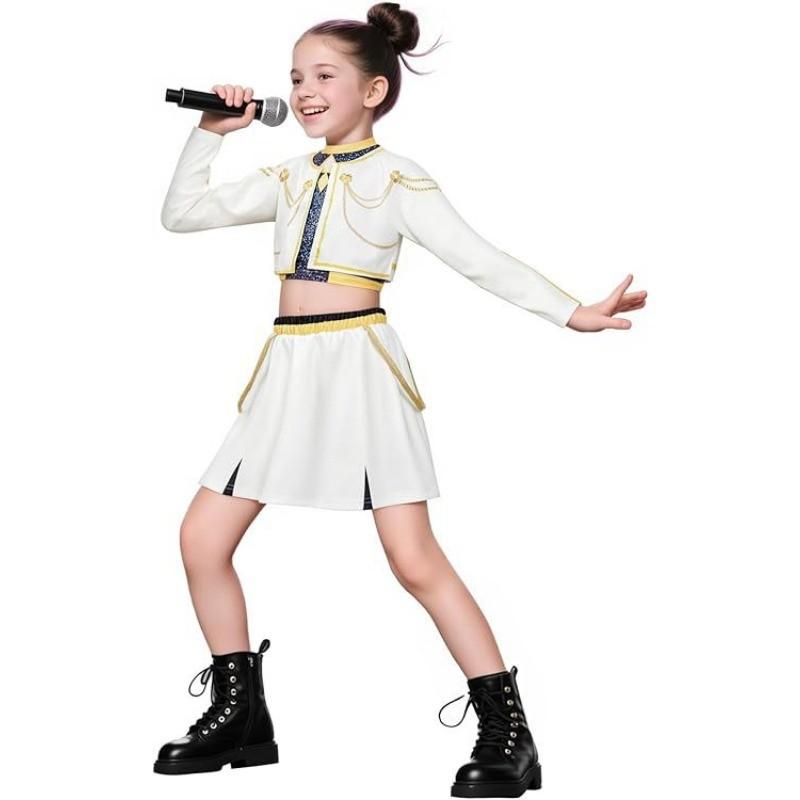 Девочки K-POP Суперзвезда Вечеринка Косплей Костюм Дети Певица Руми Мира Зои Школьное Сценическое Шоу Наряд