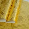 Роскошный Классический Обои с Золотой Фольгой Рулон Гостиная 3D Рельефный Клеточный Обои Ktv Бар Papel De Parede