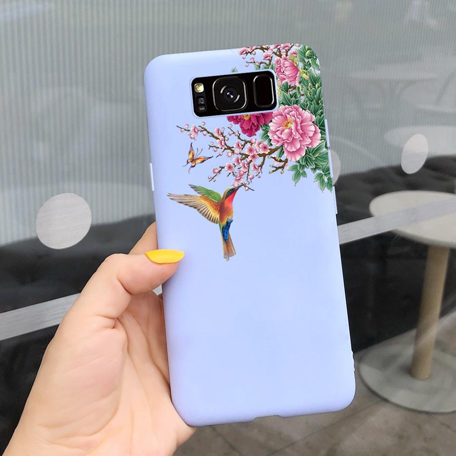 Ударопрочный Чехол Для Samsung S8 Plus SM-G955F Чехол Цветной Ромашка Кактус Мягкий Матовый Чехол Для Телефона Для Samsung S8 S 8 S8+ G950F Capa