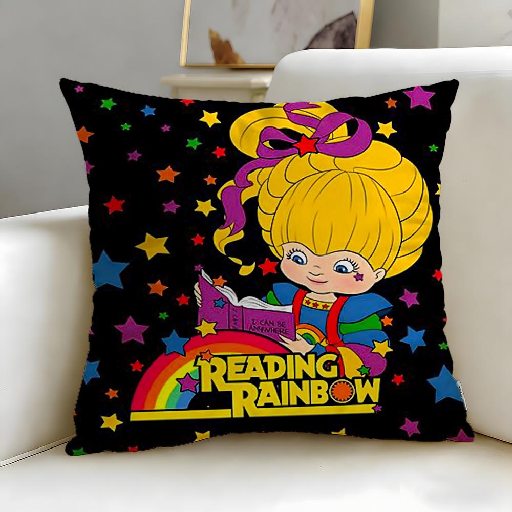 classic cartoon Rainbows Brite Cushion Cover Soft EasyWash Pillow Case Versatile for Couch Bed Travel and Office