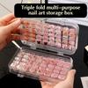 1Pc False Nail Tips Dispaly Storage Box With Nail Tape Roll Wearable Fake Nails Showing Shelf Color Card Shown Organizer Tool