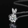 New 1 Carat Real Moissanite Snowflake Pendant Necklace For Women Top Quality S925 Sterling Silver Wedding Bridal Fine Jewelry