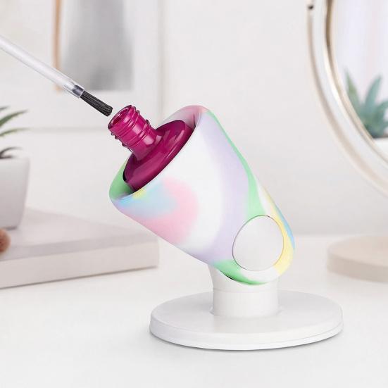 Hinge Untippable Nail Polish Bottle Holder, Anti-Spill Tilted Nail Polish Bottle Stand, Nail Polish Bottle Display Rack for Home, Nail Salon