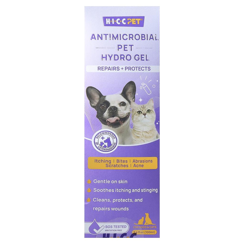 HICC Pet, Antibacterial Pet Hydrogel, for Dogs and Cats, 100ml (3.4 Fl Oz)