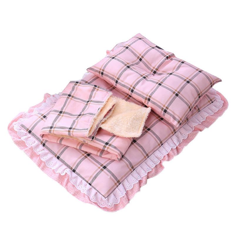 Четырехсезонный универсальный комплект из трех предметов для домашних животных весна-лето новый матрас для кошек одеяло кровать для собак будка для кошки съемная и моющаяся подкладка