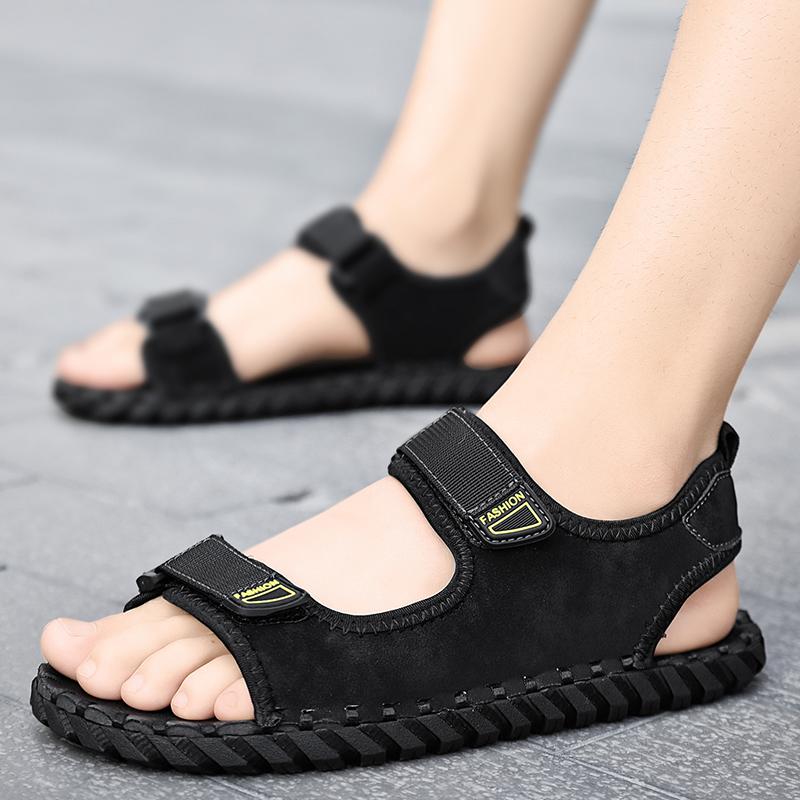 Модные и дышащие мужские сандалии, нескользящие мужские туфли, высококачественные пляжные сандалии, мужская летняя обувь для комфортной ходьбы на открытом воздухе