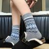 Флисовые шерстяные носки Теплые флисовые Утолщенные Улучшенный стиль Второе поколение Ретро Национальный Теплые средней длины