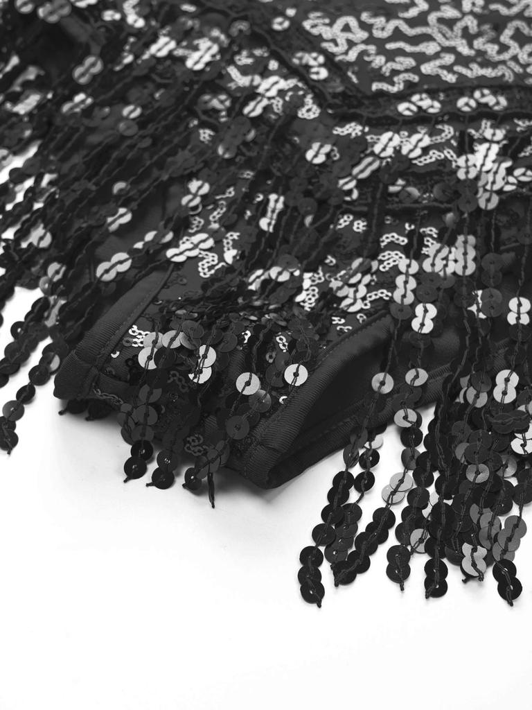 Платье для танго для латинских танцев для девочек, детское платье с кисточками и блестками, платье для профессиональных соревнований, бальных танцев, самбы, румбы, джазового платья