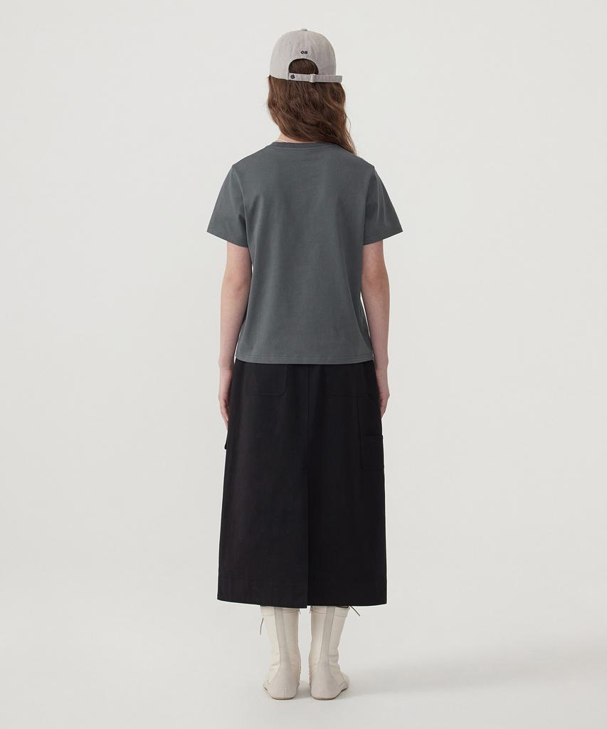 COVERNAT WOMAN Cool Cotton Copper Logo T-Shirt Charcoal