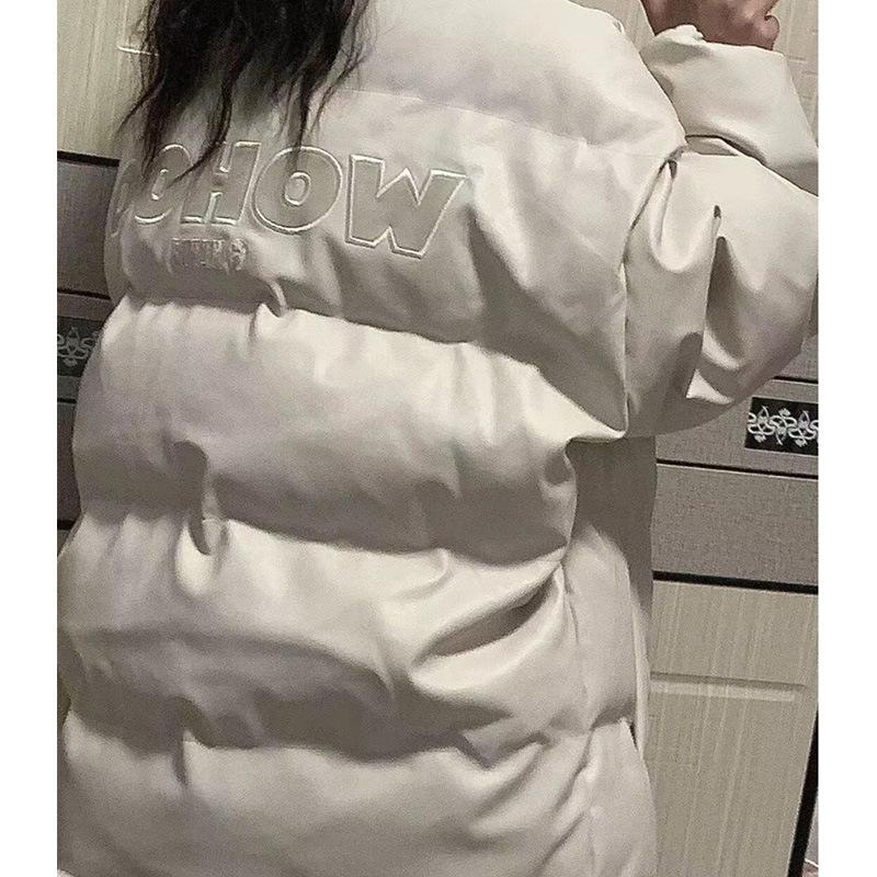 Кожаная куртка-пуховик, женская несмываемая хлопковая куртка, куртка-хлеб, свободная хлопковая куртка