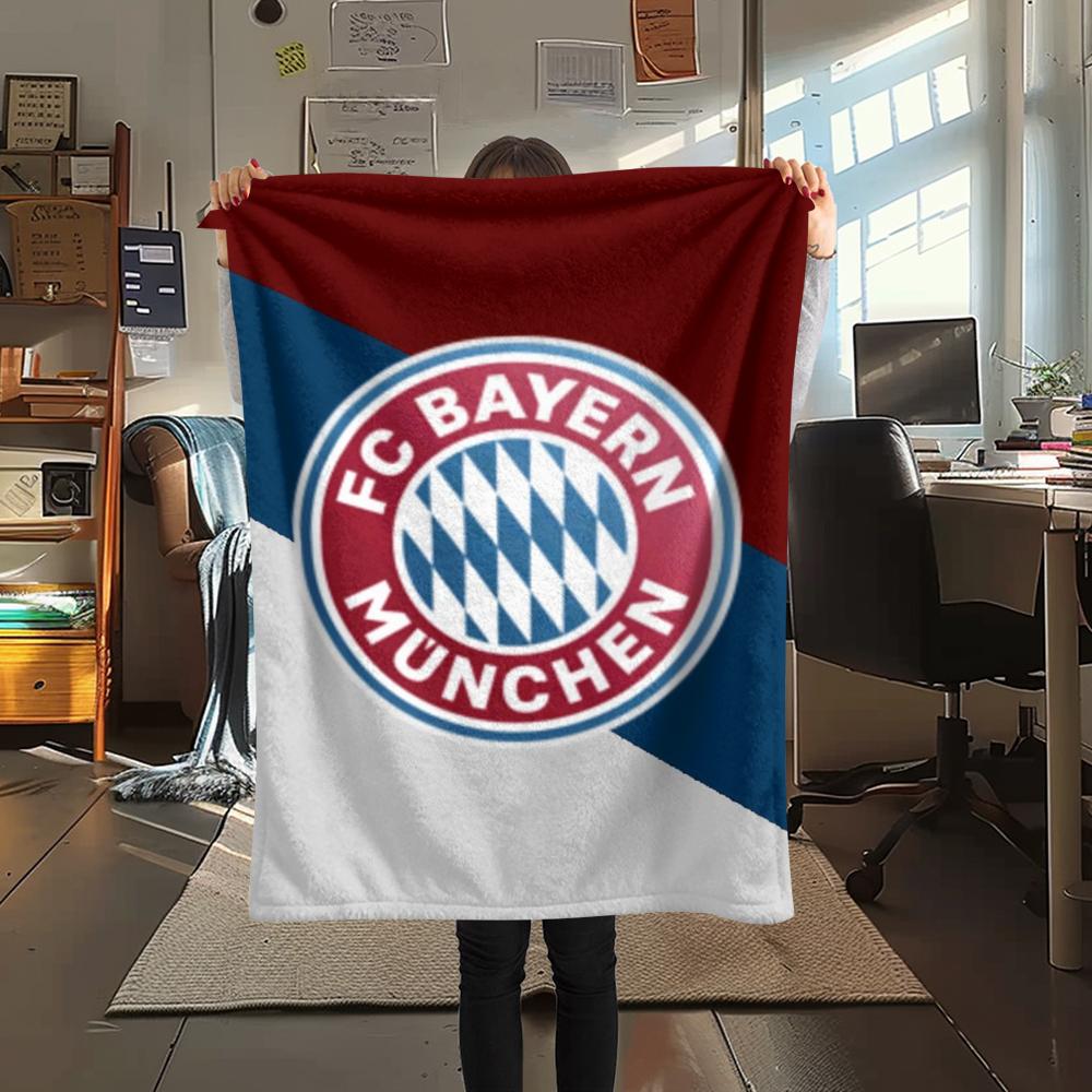 1pc FC Bayern Munich Print Flannel Blanket, High quality Comfortable for All Seasons, Home Decor, Warmth and Comfort, Perfect for Christmas Gifts47