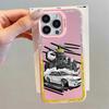 Японский JDM Drift Car Красный Чехол с Солнцем для iPhone 16e 11 12 13 Pro Max 14 15 16 Plus Мягкий Чехол
