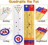 Tabletop Board Game Set, Shuffleboard Table Top Games, Shuffleboard Bowling Curling Cornhole Ga Ideal for Multiple Scenarios